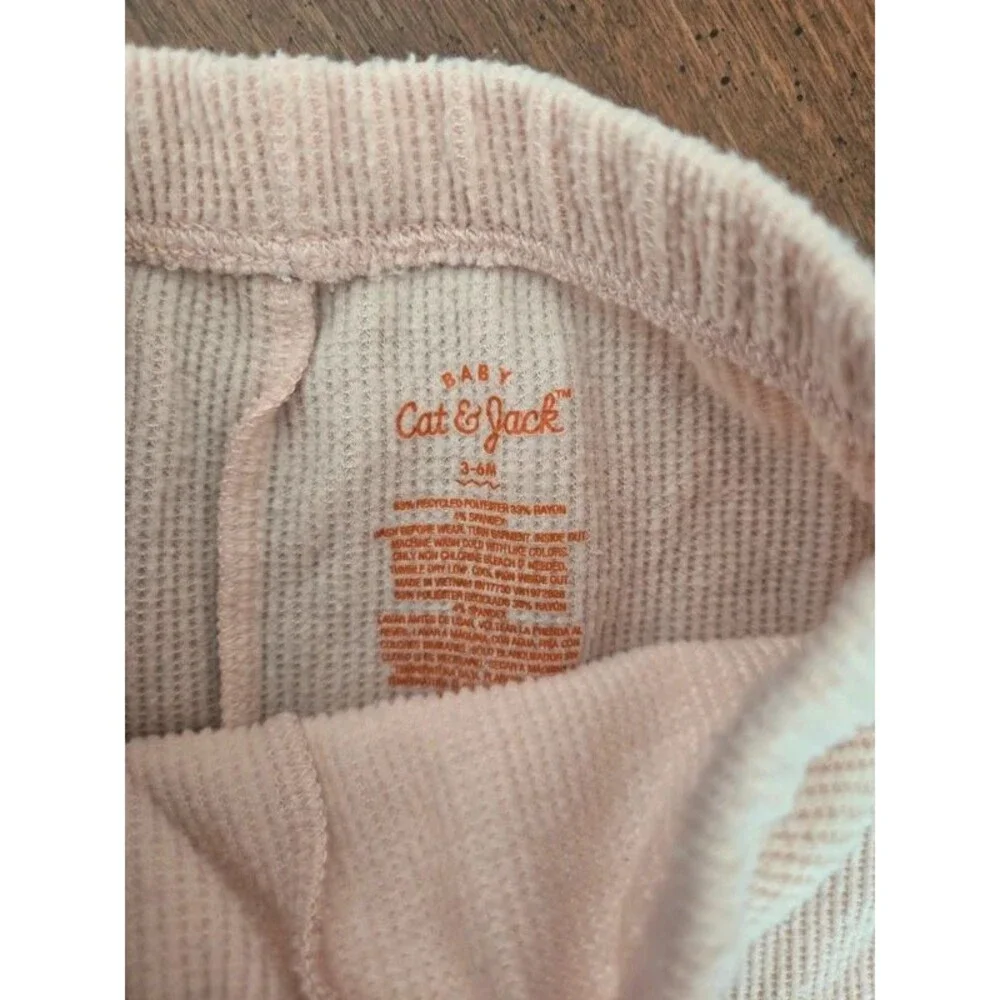3-6 Month Girls Waffle Knit Set
